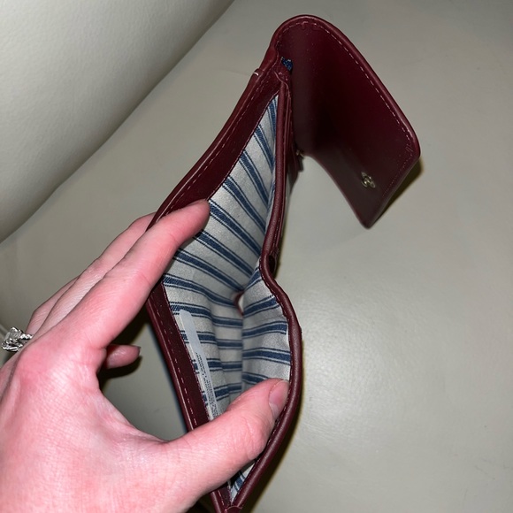 Dooney & Bourke Red Leather Wallet with Flap Closure - Picture 3 of 5